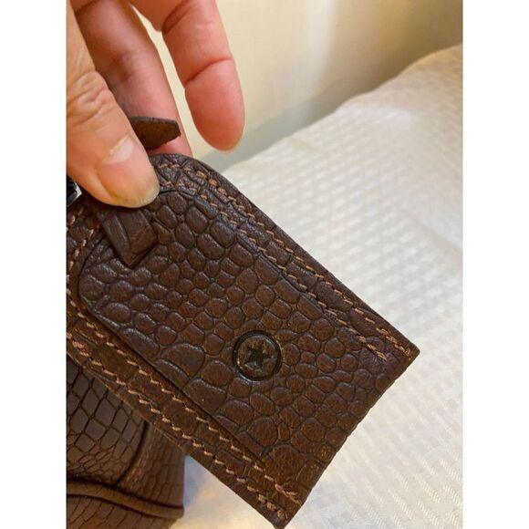 New Aaron leather goods weekend duffle bag brown animal style - Picture 5 of 9